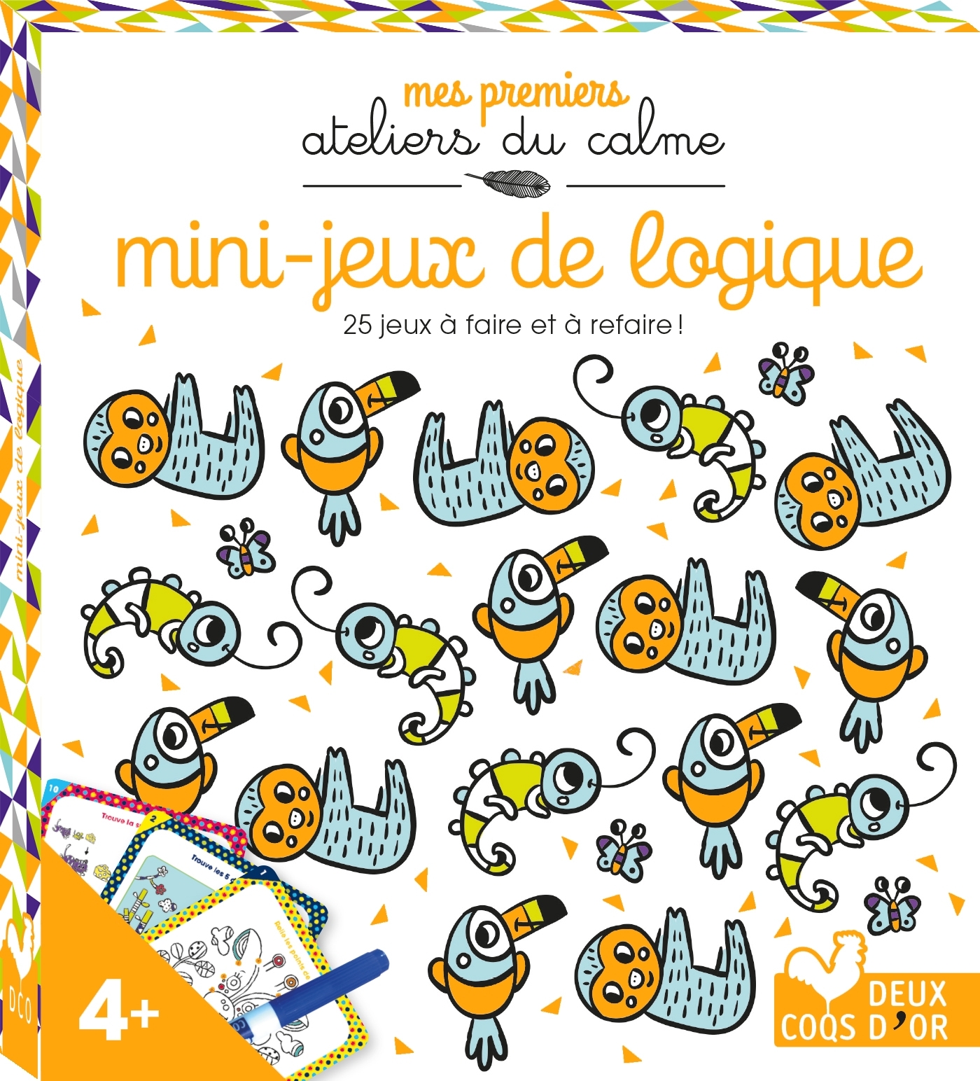 Mini-jeux de logique - mini boîte avec feutre veleda - Estelle Tchatcha - DEUX COQS D OR