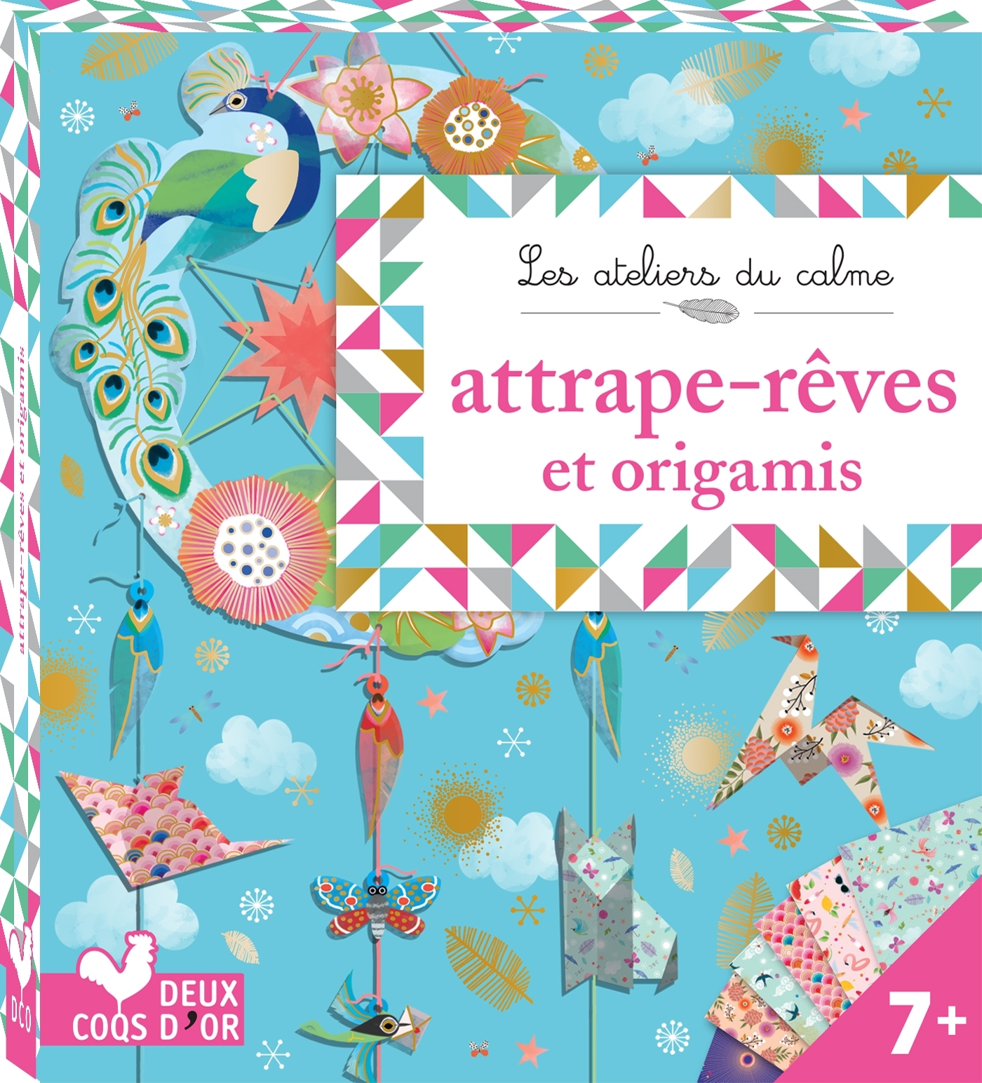 Attrape-rêves et origamis - mini-boîte avec accessoires - Marie-Rose Boisson - DEUX COQS D OR