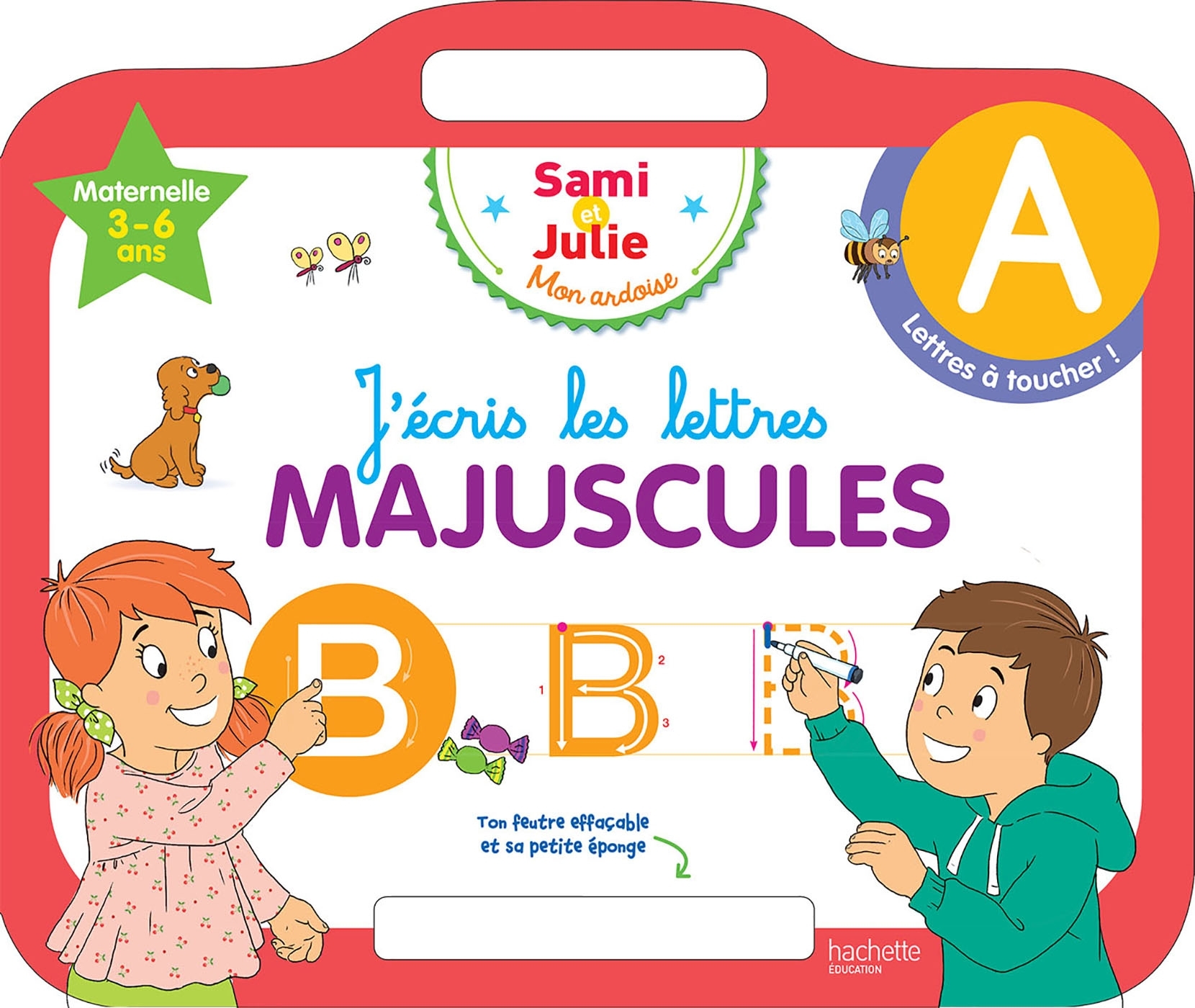 Sami et Julie - Ardoise J'écris les lettres majuscules 3-5 ans - A. Boyer - HACHETTE EDUC