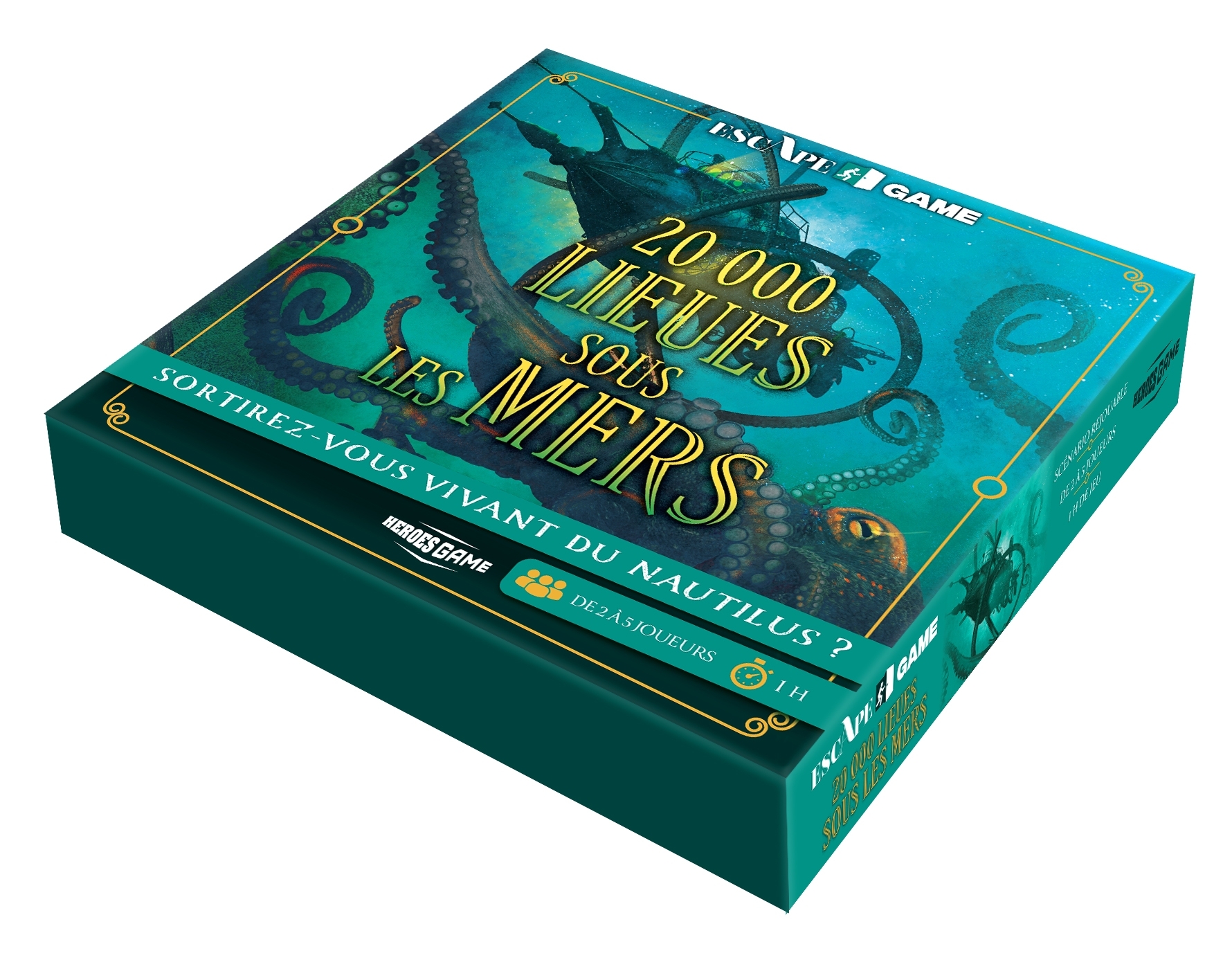 Escape game 20 000 lieues sous les mers - Fabrice Bouvier, Julien Hervieux - HACHETTE HEROES