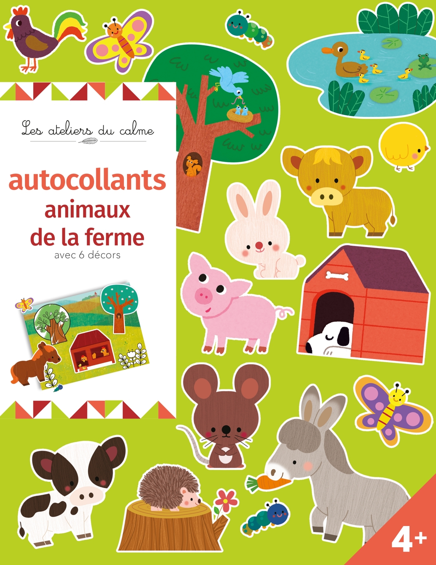 Autocollants animaux de la ferme - avec 6 décors - Kim Sejung, Mélusine Allirol - DEUX COQS D OR