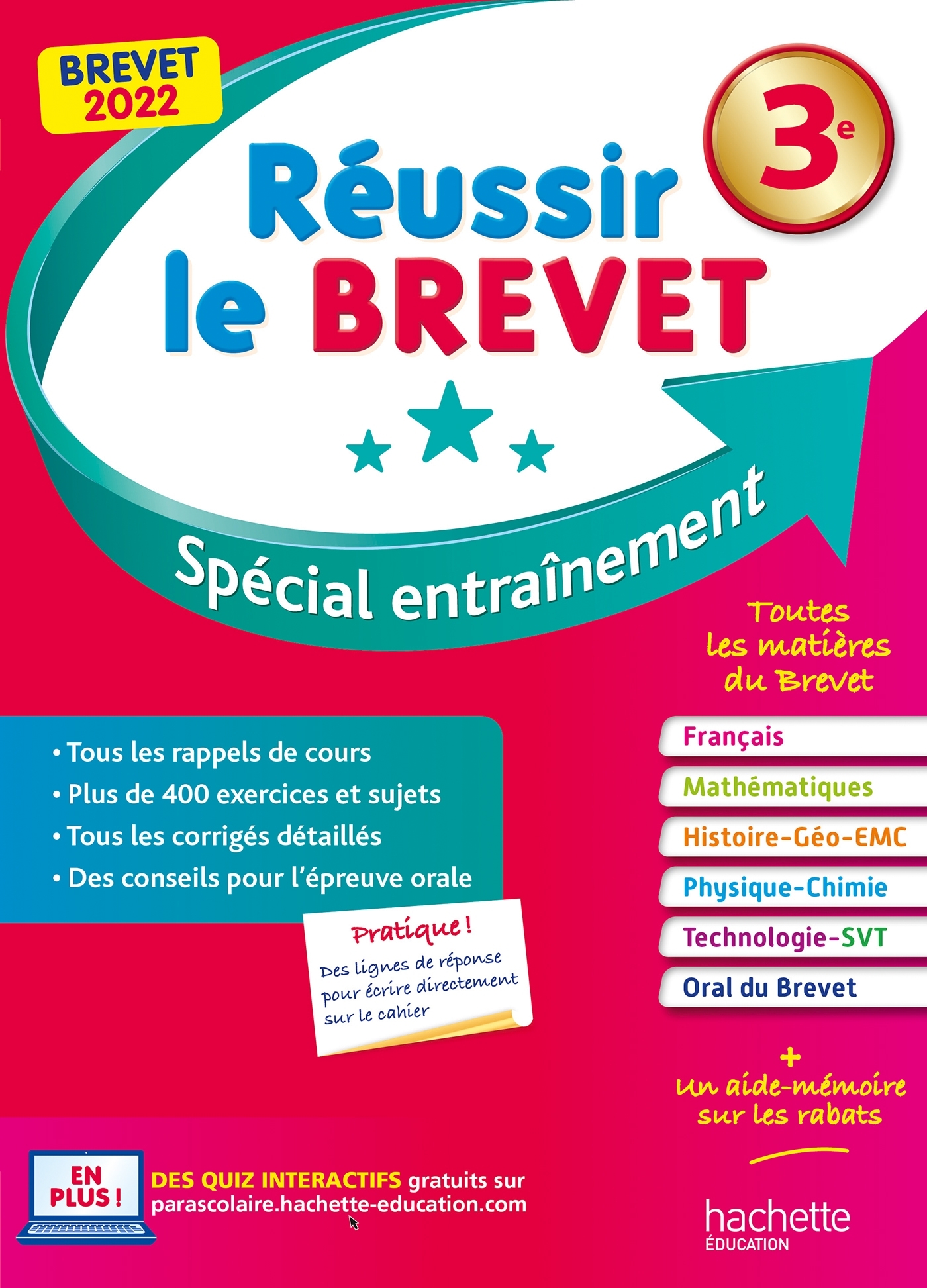 Réussir le Brevet 2022 - Isabelle Lisle, Philippe Rousseau, Laurent Bonnet, Sébastien Dessaint, Fabienne Ottevaere, Malorie Gorillot, Brigitte Réauté, Michèle Laskar, Christophe Saïsse - HACHETTE EDUC