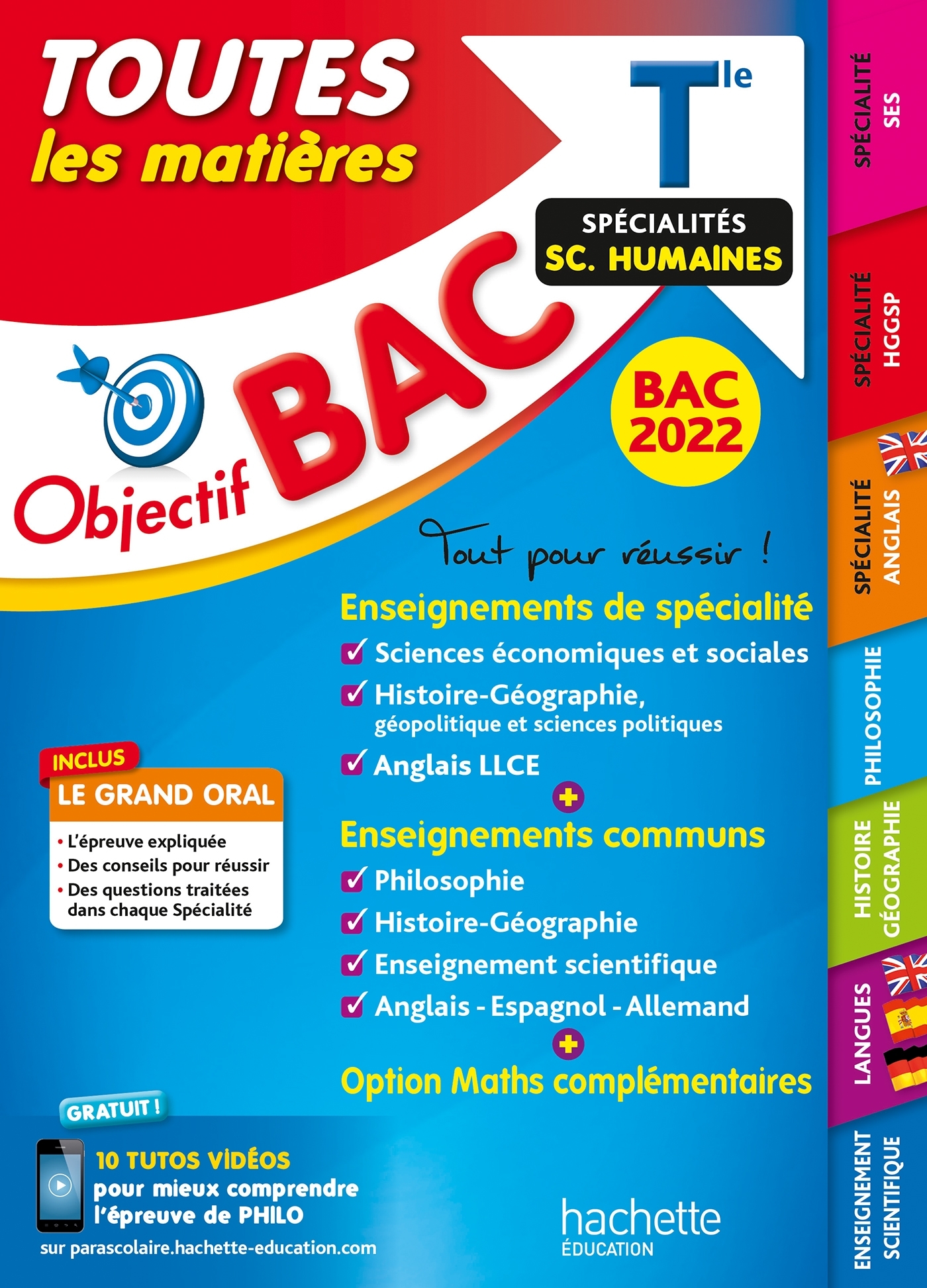 Objectif Bac Toutes les matières Term Spécialités sciences humaines BAC 2022 -   - HACHETTE EDUC