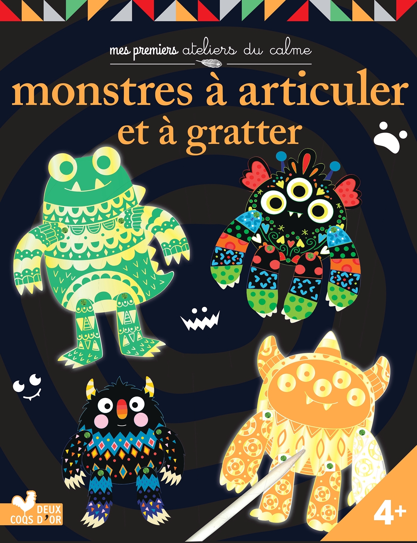 Monstres articulés à gratter - pochette avec accessoires - Julie Cossette - DEUX COQS D OR