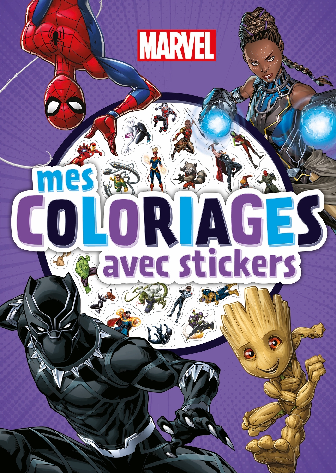 BLACK PANTHER - Mes coloriages avec stickers - MARVEL - XXX - DISNEY HACHETTE