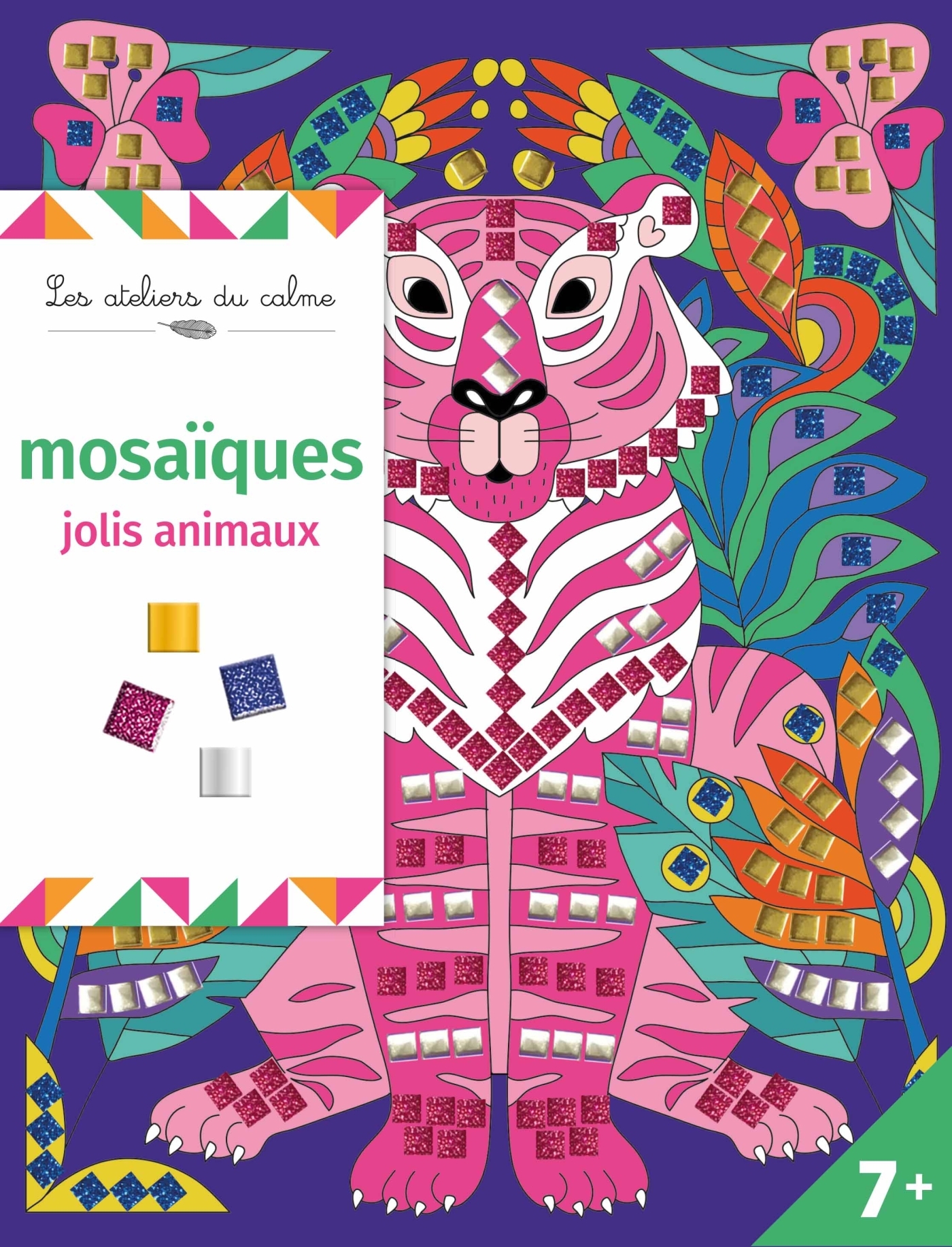 Mosaiques mousse jolis animaux - pochette avec accessoires - CINZIA SILEO - DEUX COQS D OR