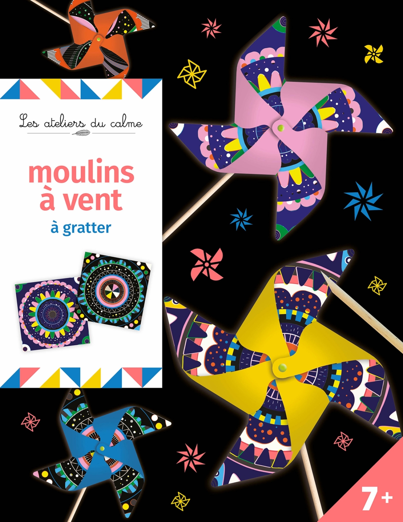 Moulins à vent à gratter - pochette avec accessoires - Sophie Ledesma - DEUX COQS D OR