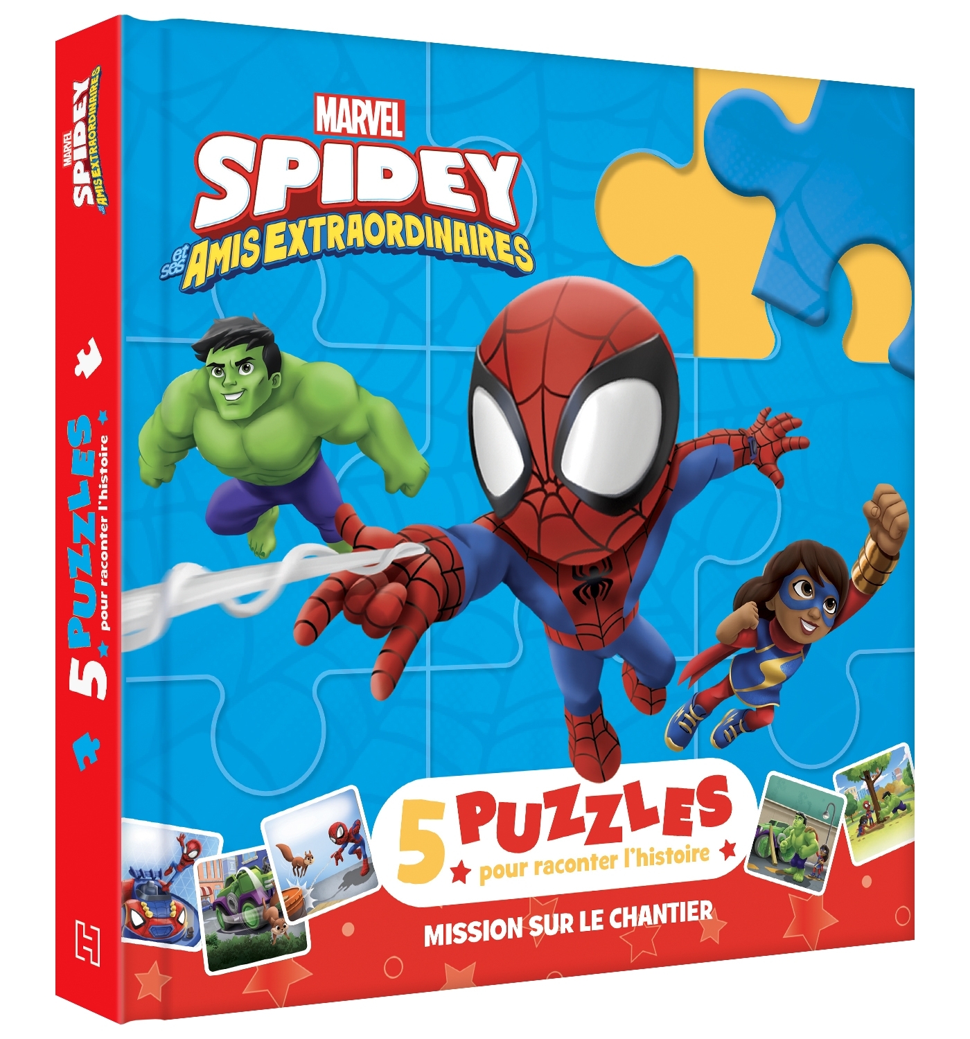 SPIDEY ET SES AMIS EXTRAORDINAIRES - Mon Petit Livre Puzzle - 5 puzzles 9 pièces - MARVEL - XXX - DISNEY HACHETTE