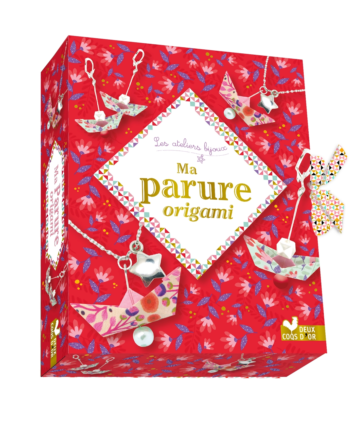 Ma parure origami - mini coffret avec accessoires - Maevi Colomina - DEUX COQS D OR