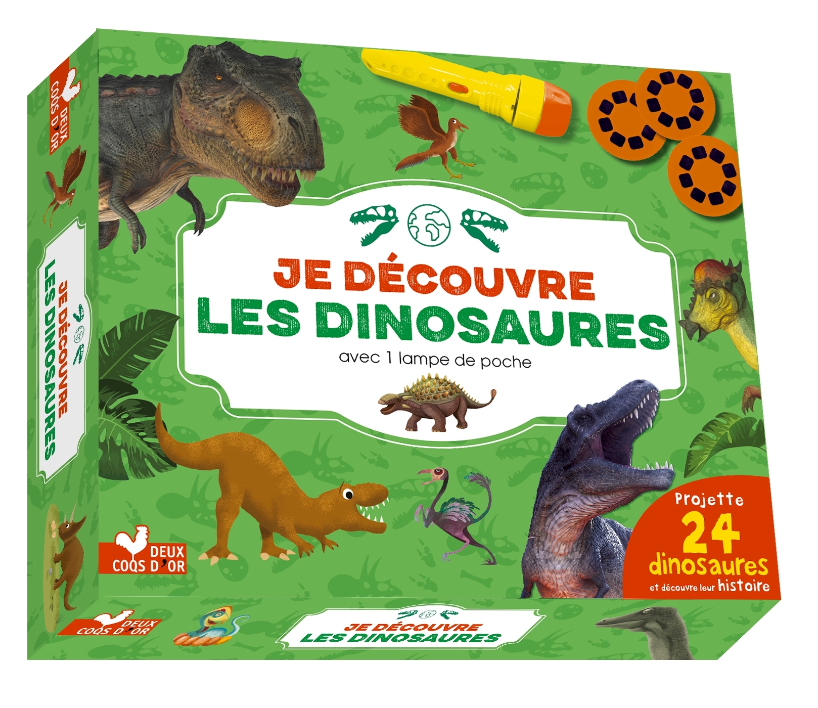 Je découvre les dinosaures - coffret avec lampe -  , Eric Mathivet - DEUX COQS D OR