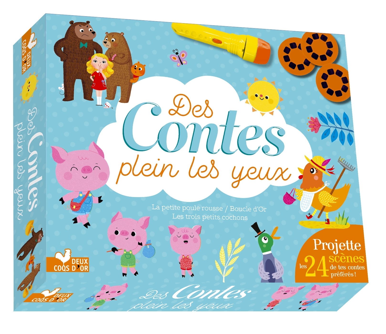 Des contes plein les yeux - coffret avec lampe -  , Aurélie Desfour - DEUX COQS D OR