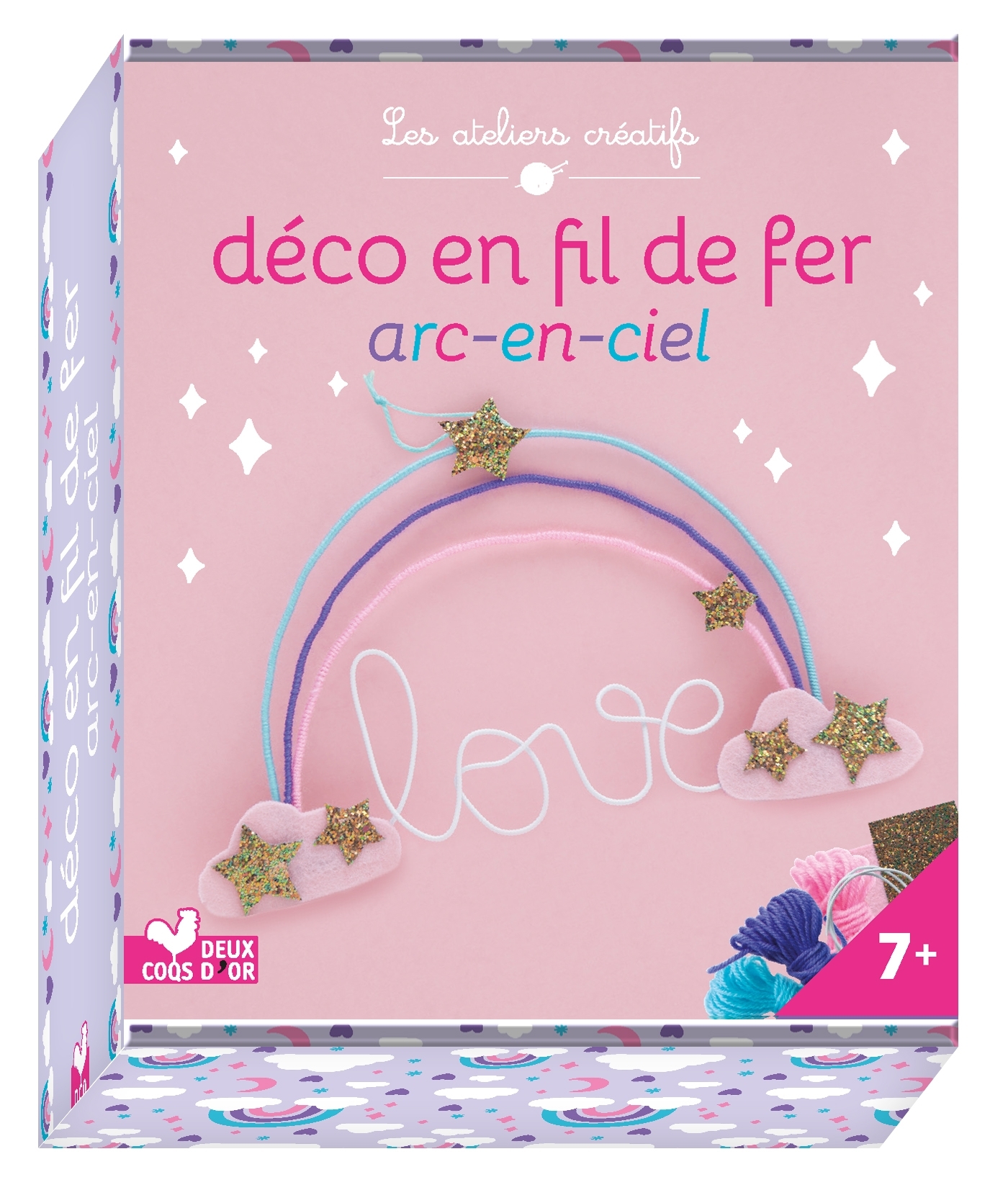 Déco en fil de fer arc-en-ciel - mini coffret avec accessoires - Amstramgram Amstramgram - DEUX COQS D OR