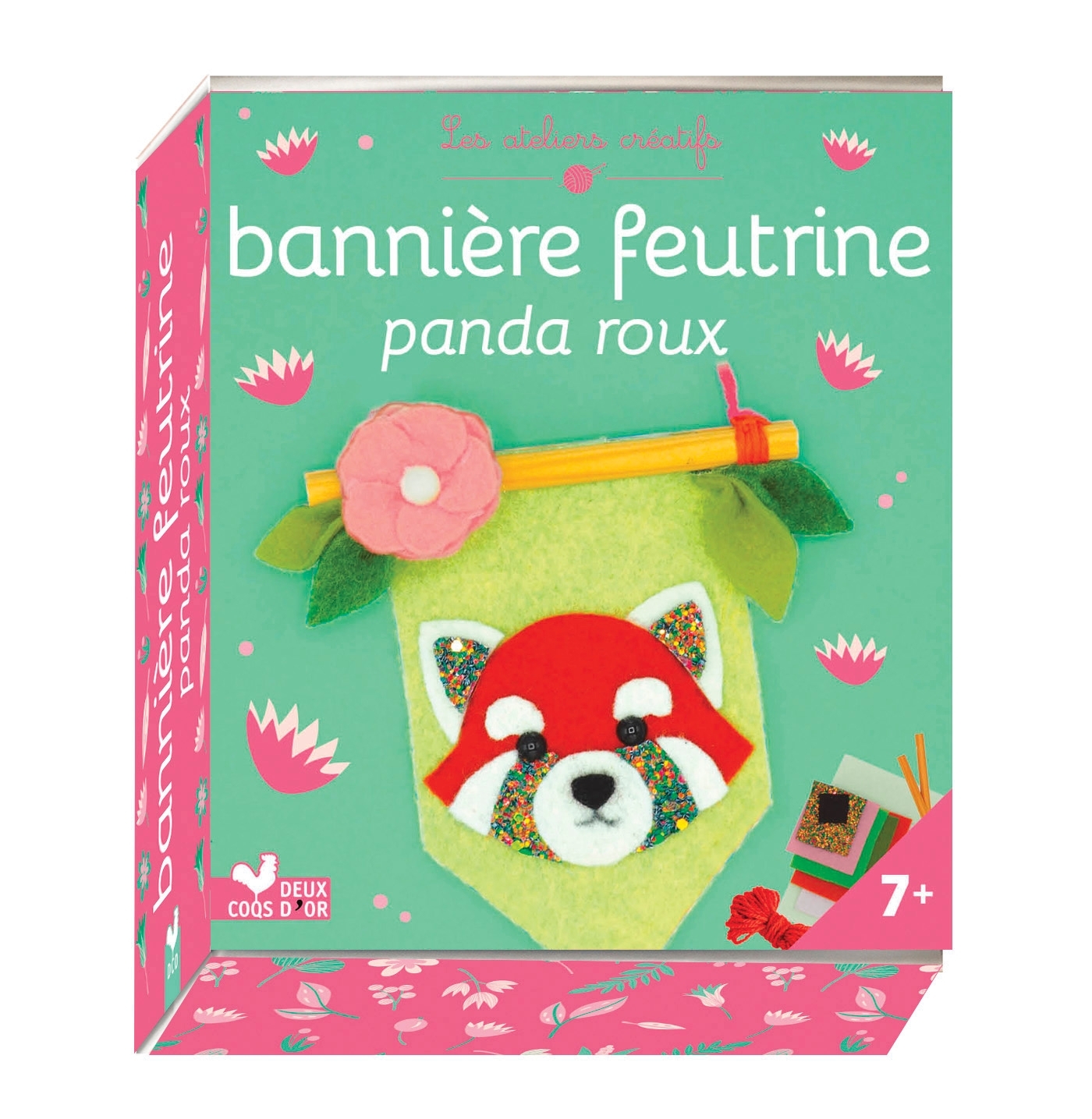 Bannière panda roux - mini coffret avec accessoires - Virginie Humbert - DEUX COQS D OR