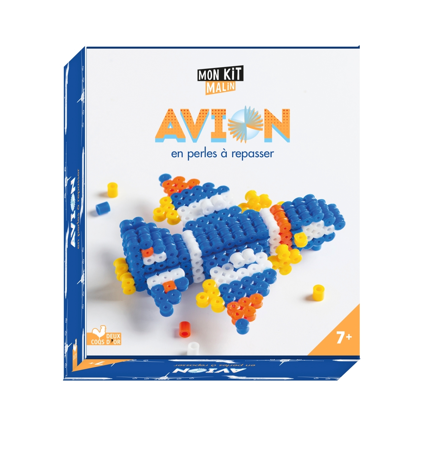 Avion en 3D en perles à repasser - mini coffret avec accessoires - XXX - DEUX COQS D OR