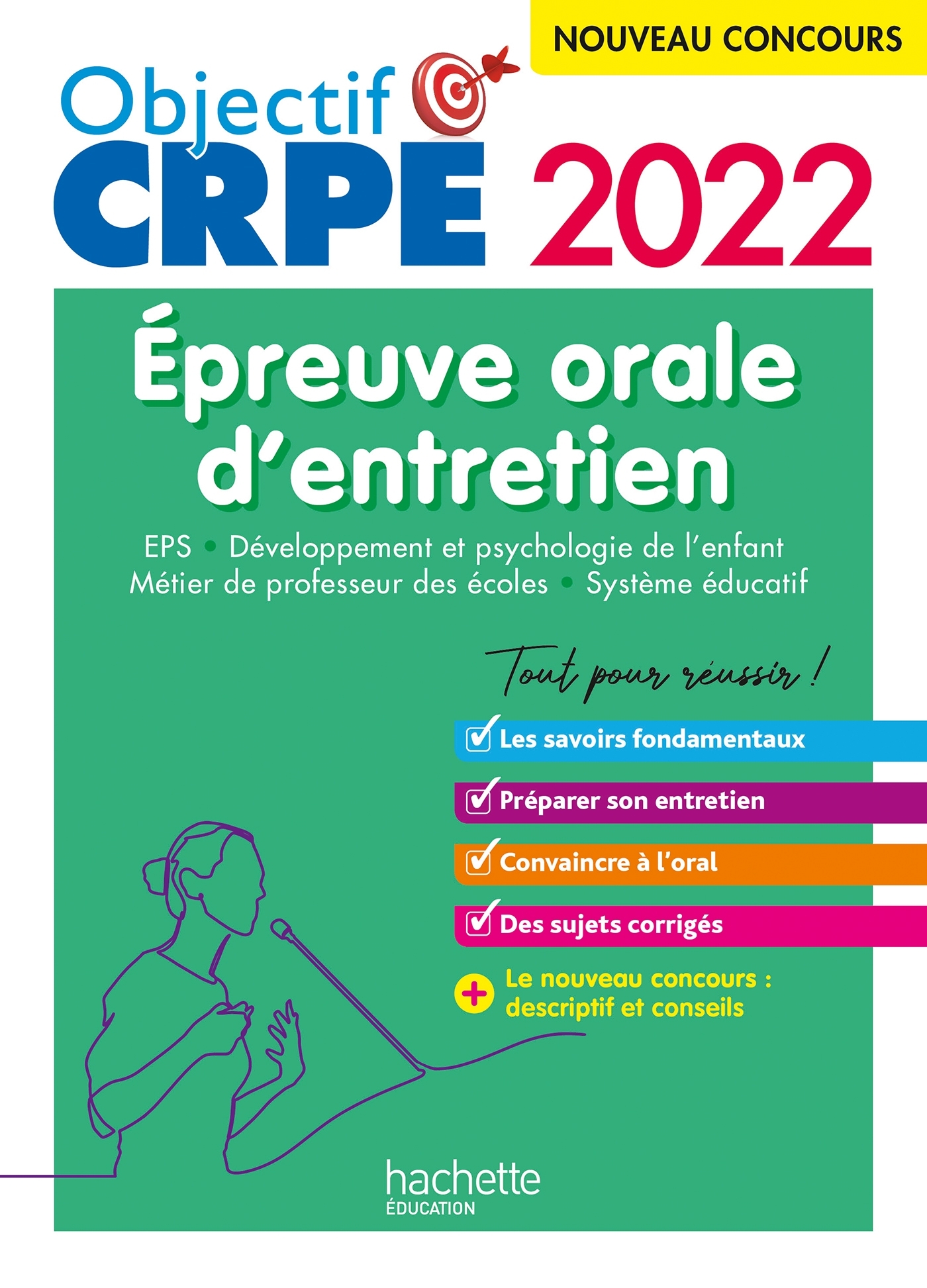 Objectif CRPE 2022 : épreuve orale EPS, Développement de l'enfant, Métier de professeur des écoles - Carine Royer, Serge Herreman, Patrick Ghrenassia, Denis PASCO - HACHETTE EDUC