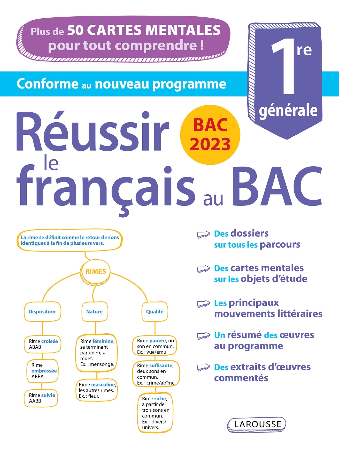 Bac 2023 - Réussir le français au bac, avec des cartes mentales -  Collectif - LAROUSSE