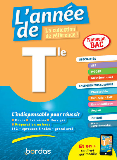 L'ANNEE DE TLE SPECIALITES SES + HGGP + MATHS + ENSEIGNEMENTS COMMUNS - Collectif Collectif - BORDAS