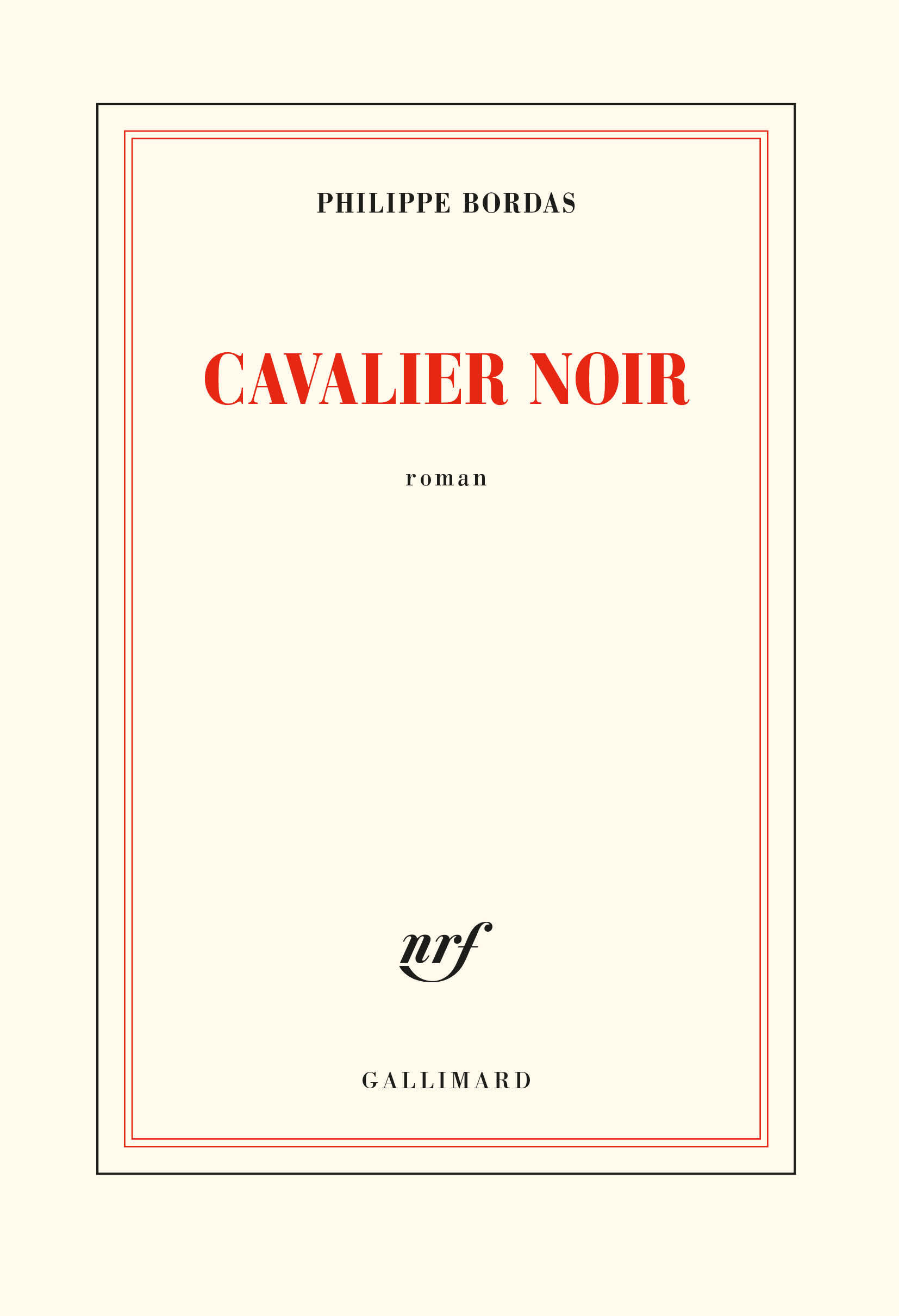 Cavalier noir - Philippe Bordas - GALLIMARD