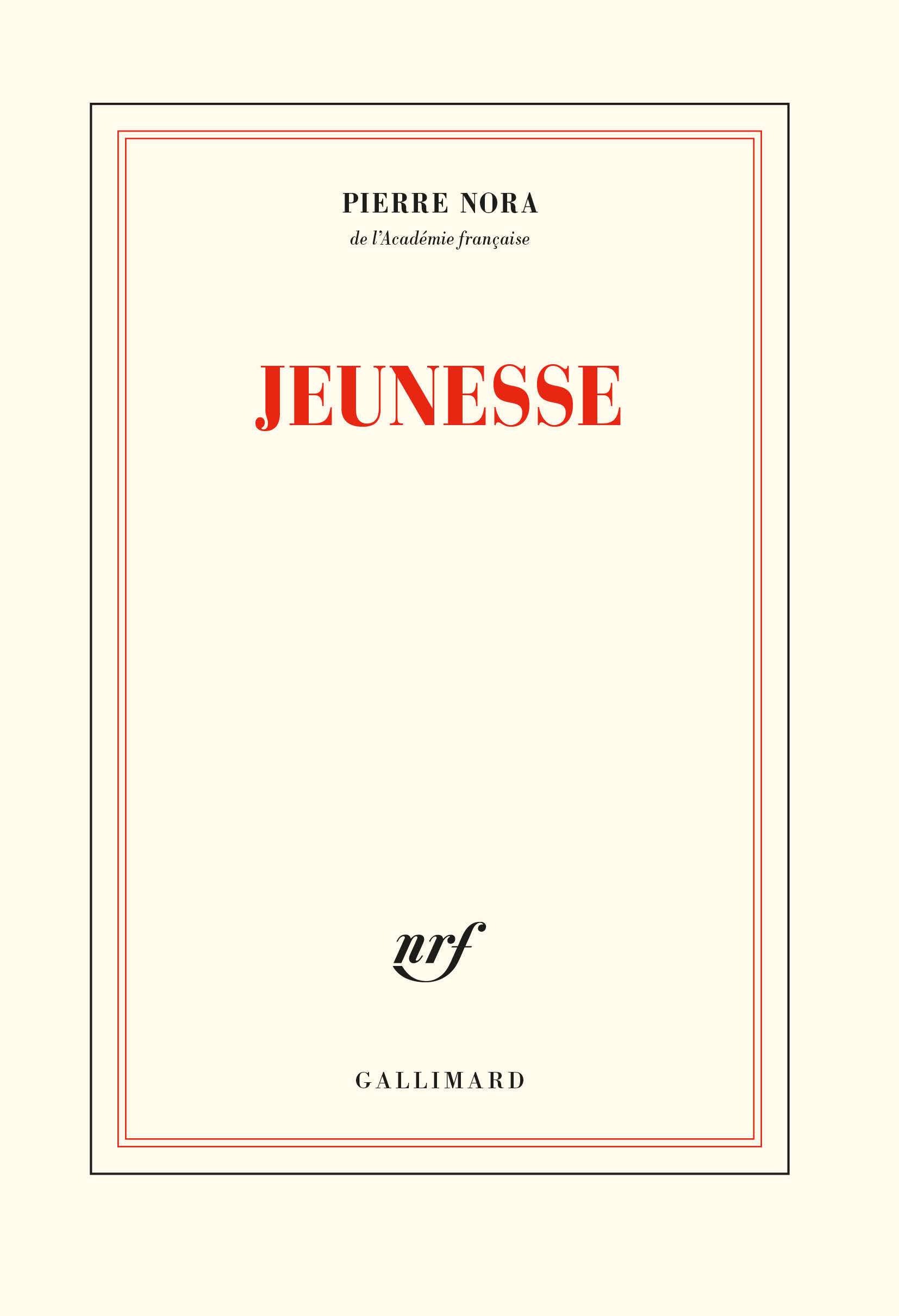 Jeunesse - Pierre Nora - GALLIMARD