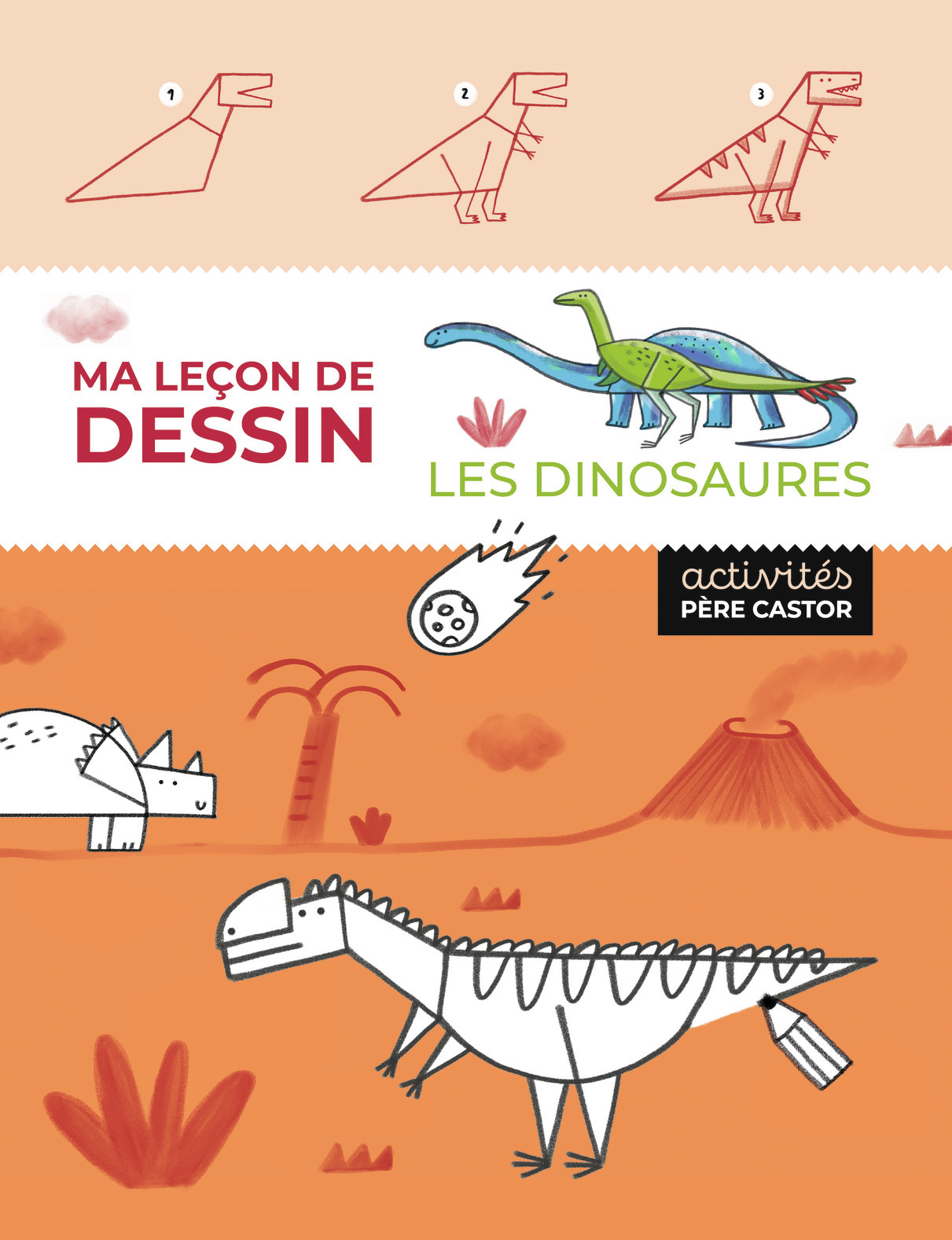 Ma leçon de dessin - Les dinosaures - Joana Jesus - PERE CASTOR