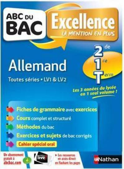 ABC du BAC - Excellence - Allemand - 2de, 1ere et Term. toutes séries - Cécile Brunet, Noémie Keunebroek - NATHAN