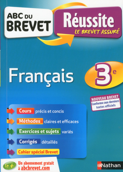 ABC Réussite Brevet Français - 3ème - Nouveau brevet - Cécile de Cazanove - NATHAN