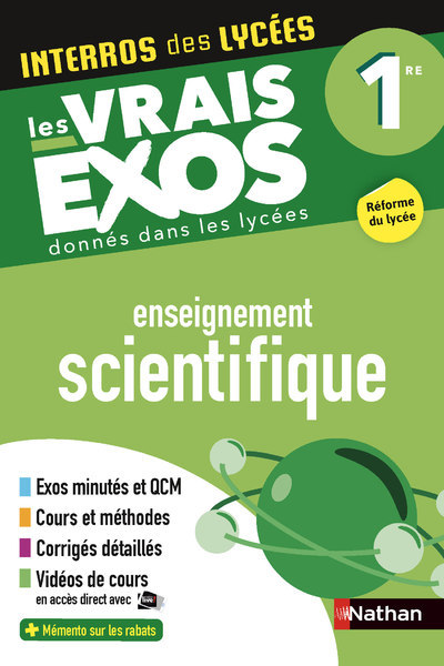 Interros des Lycées Enseignement Scientifique 1re - Nathalie Roze, Sébastien Michaux, Damien Imbert - NATHAN