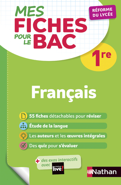 Mes Fiches pour le BAC 1re Français - Anne Cassou-Noguès, Séléna Hébert, Elsa Jolles - NATHAN