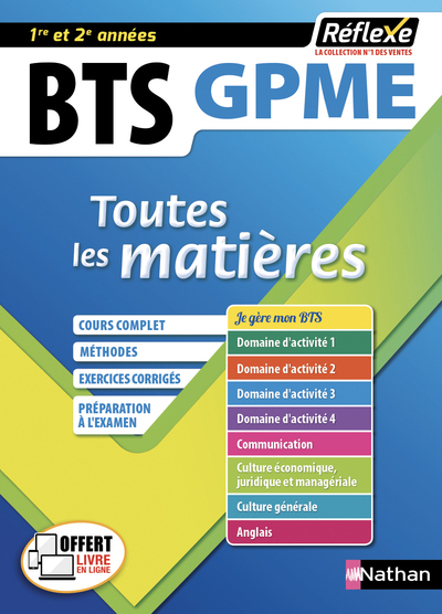 BTS Gestion de la PME - (Toutes les matières - Réflexe N°10) - 2019 - Marie José Chacon Benito, Christel Pommier, Dominique Sicard, Emmanuelle Marsot, Hélène de Mari, Virginie Doumax-Tagliavini, Nathalie Thouveny, Dominique Legros, Alexandra Plaut, Pascal