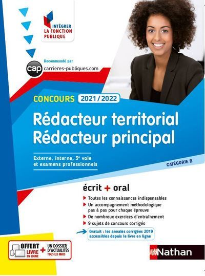 Concours Rédacteur territorial et rédacteur principal - Catégorie B (Intégrer la fonction publique) - Pascal Tuccinardi, Léonard Mango, Patricia Pioz, Catherine Debilly - NATHAN