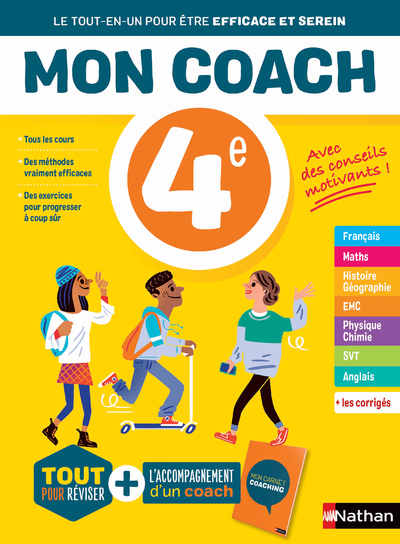 Mon coach - Toutes les matières 4e - Pierre-Alain Chiffre, Olivier Révil, D Delmas, Julien Frugère, Martin O'sullivan, Bernard Richoux, Claire Maumy, Joëlle Cognie, Marie-Pierre Saulze, Clémence Roux de Luze, K Hébert - NATHAN