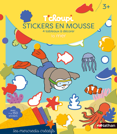 T'choupi stickers en mousse la mer - Thierry Courtin - NATHAN