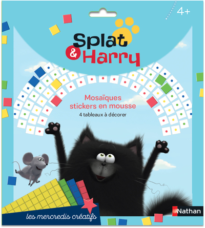 Splat et Harry: Pochette mosaïques gommettes en mousse - Rob Scotton - NATHAN