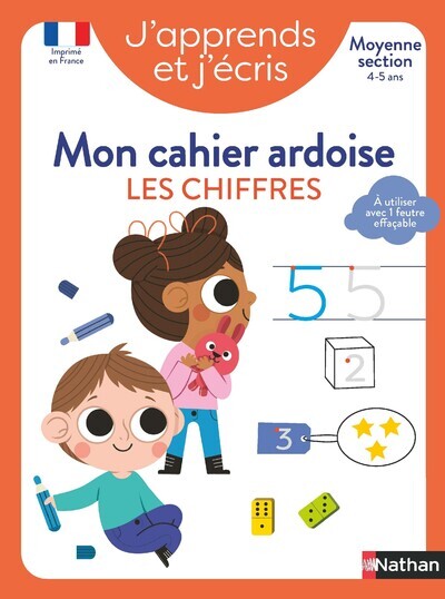 J'apprends et j'écris - Mon cahier ardoise Les chiffres MS - Fabienne Rousseau, Mathilde Marin, Claire Frossard - NATHAN