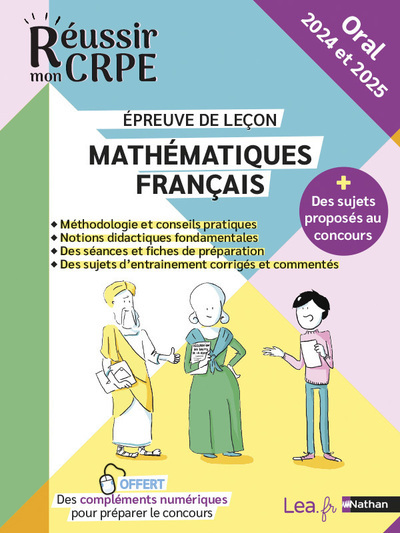 Epreuve orale Leçon - Compil Maths Français - CRPE 2024 et 2025 - Daniel Motteau, Claude Jegaden, Anne-Rozenn Morel, Sylvie Méric-Pons - NATHAN