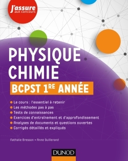 Physique-Chimie BCPST 1re année - Nathalie Bresson, Anne Guillerand - DUNOD