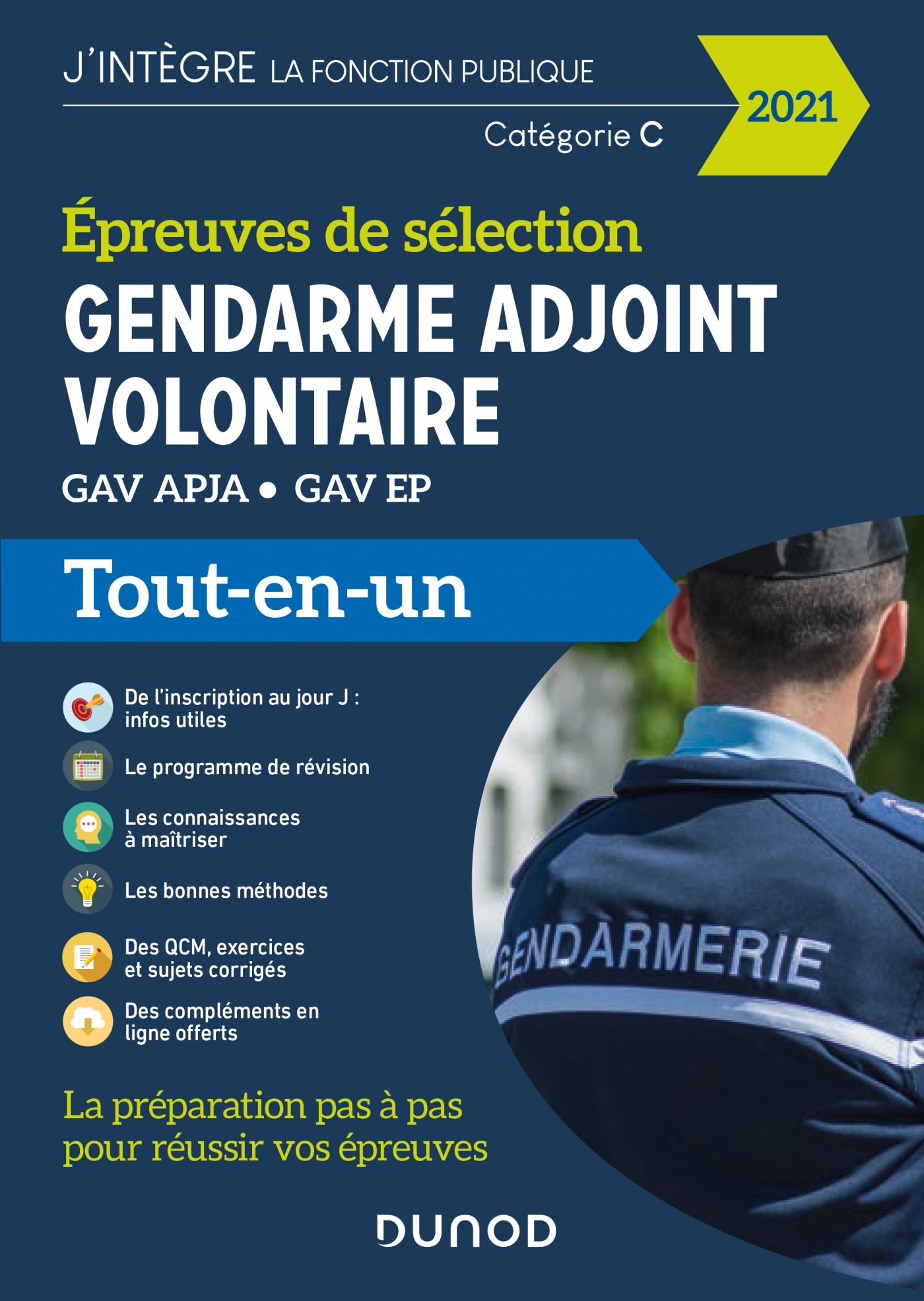 Epreuves de sélection Gendarme adjoint volontaire 2021 - GAV APJA - GAV EP - Benoît Priet, Corinne Pelletier, Fabrice Donno, Rémy Plisson - DUNOD