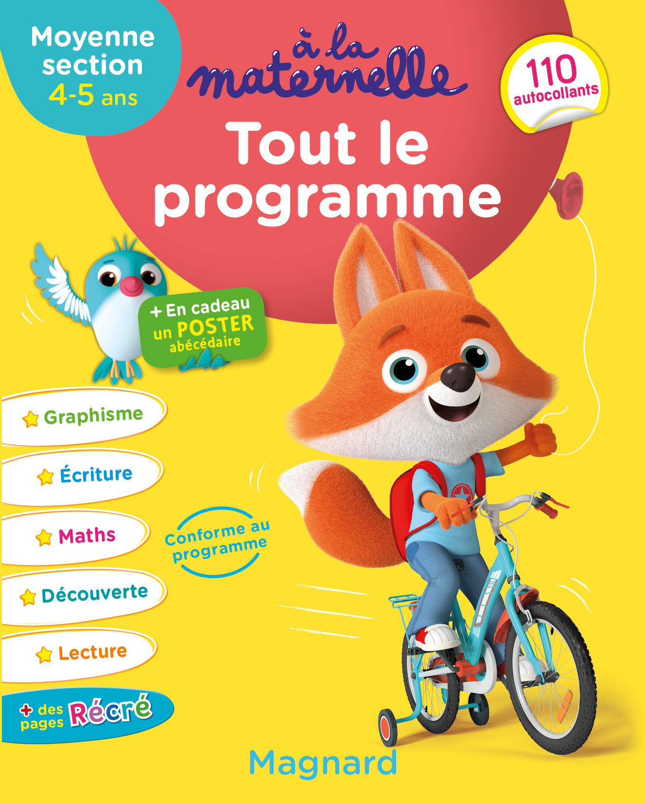 Tout le programme Moyenne section 4-5 ans - A la maternelle - Michèle Brossier, Nicolas Francescon - MAGNARD