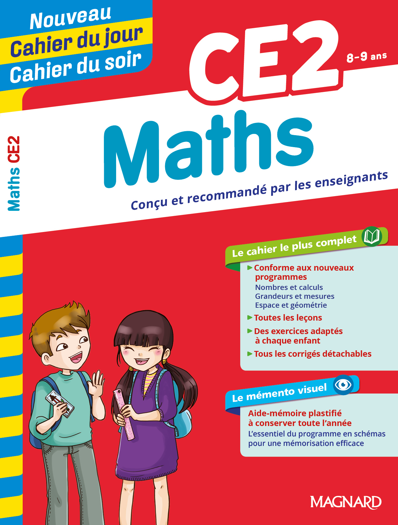 Maths CE2 - Cahier du jour Cahier du soir - Bernard Semenadisse, Georges Caussignac - MAGNARD