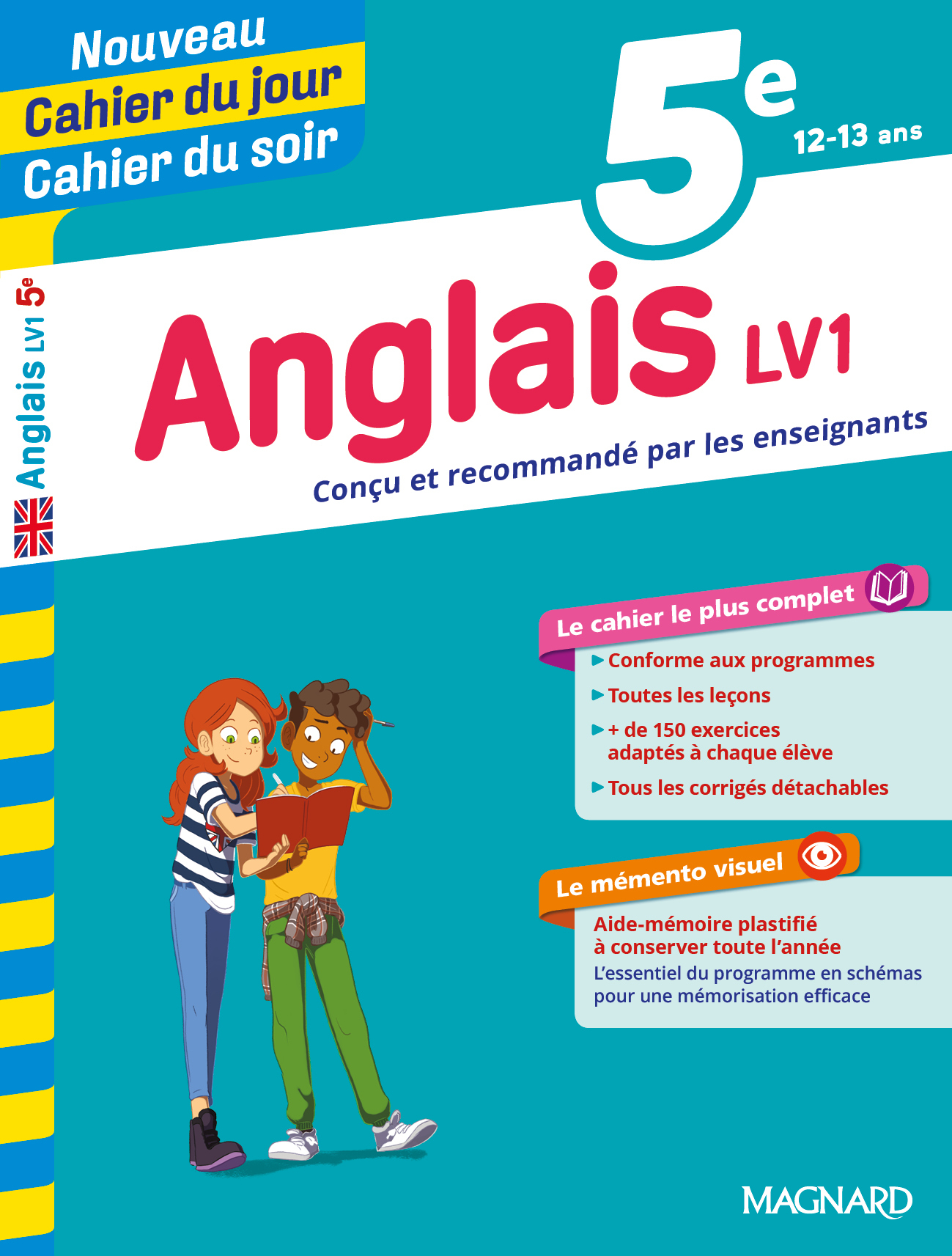 Anglais 5e - Cours, 150 exercices et aide-mémoire visuel - Nouveau Cahier du jour Cahier du soir - Jean Cureau, Nicole De Vannoise - MAGNARD