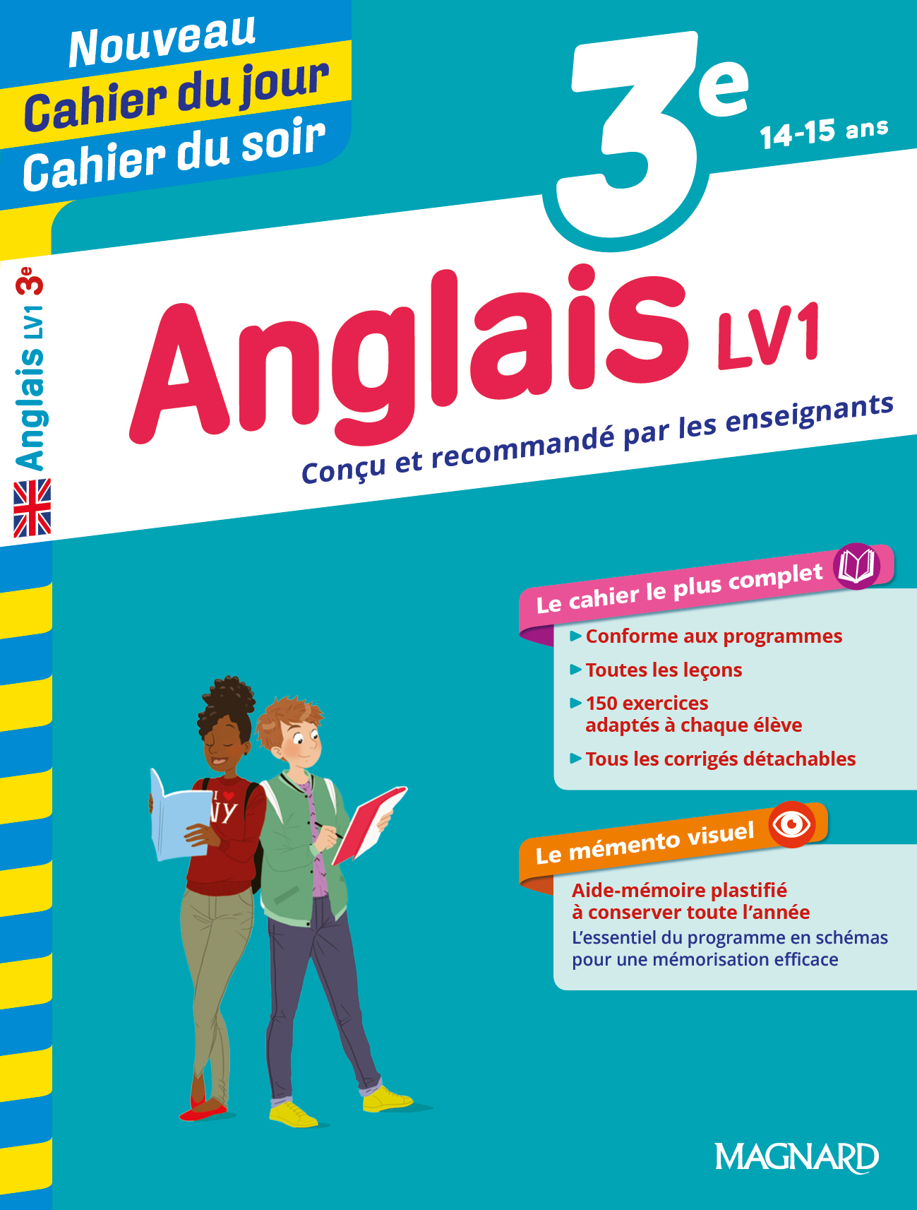 Anglais 3e - Cours, 150 exercices et aide-mémoire visuel - Nouveau Cahier du jour Cahier du soir - Jean Cureau, Nicole De Vannoise - MAGNARD