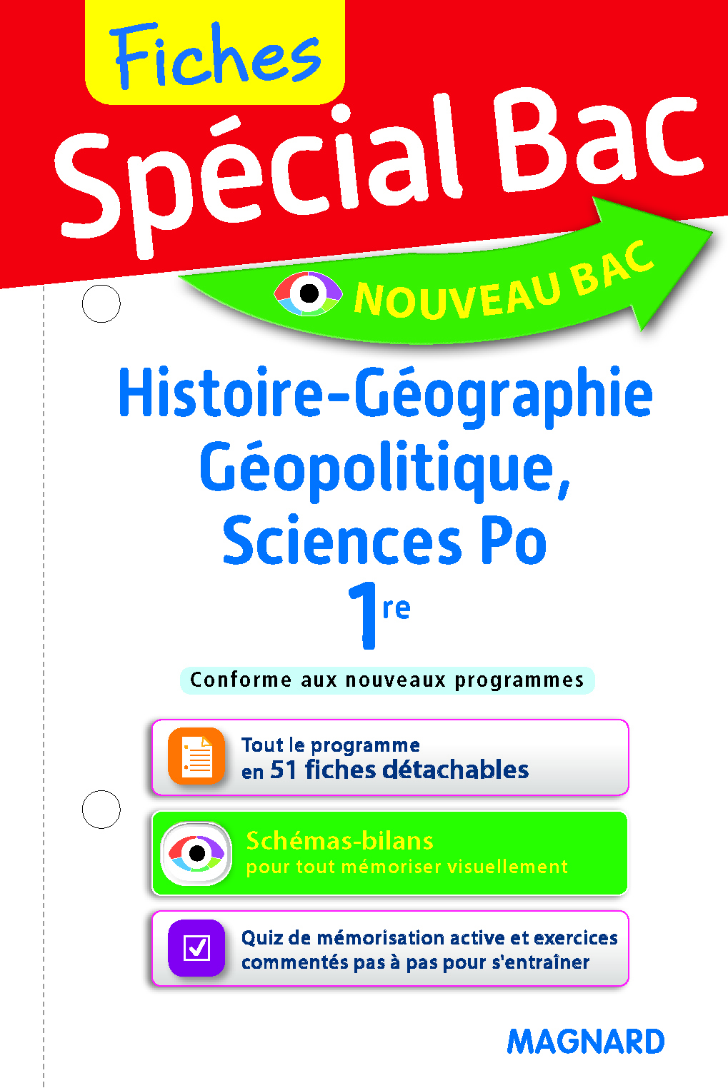 Spécial Bac Fiches Histoire-Géo, Géopolitique, Sciences Po 1re - Nicolas Verlaque - MAGNARD