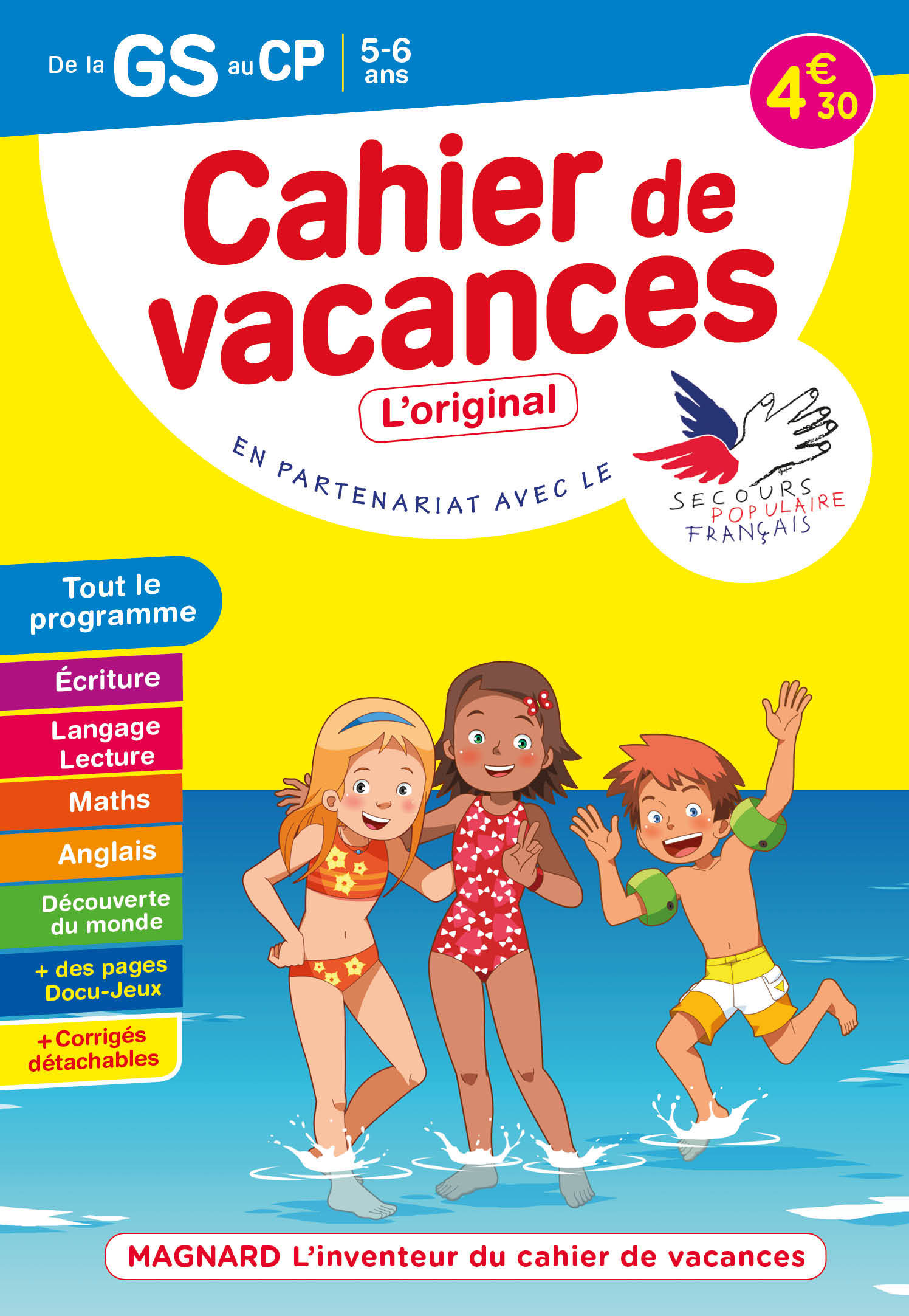 Cahier de vacances 2022, de la GS vers le CP 5-6 ans - Myriam Nasroune, Odile Semenadisse - MAGNARD