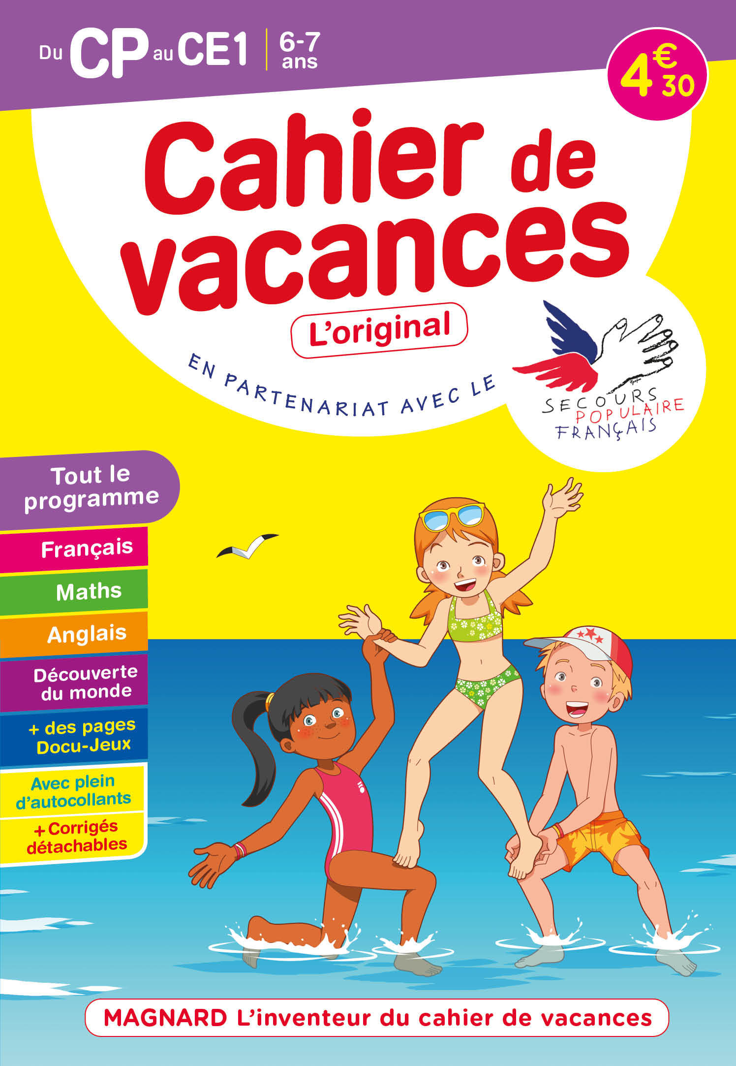 Cahier de vacances 2022, du CP vers le CE1 6-7 ans - Bernard Semenadisse, Michel Wormser - MAGNARD