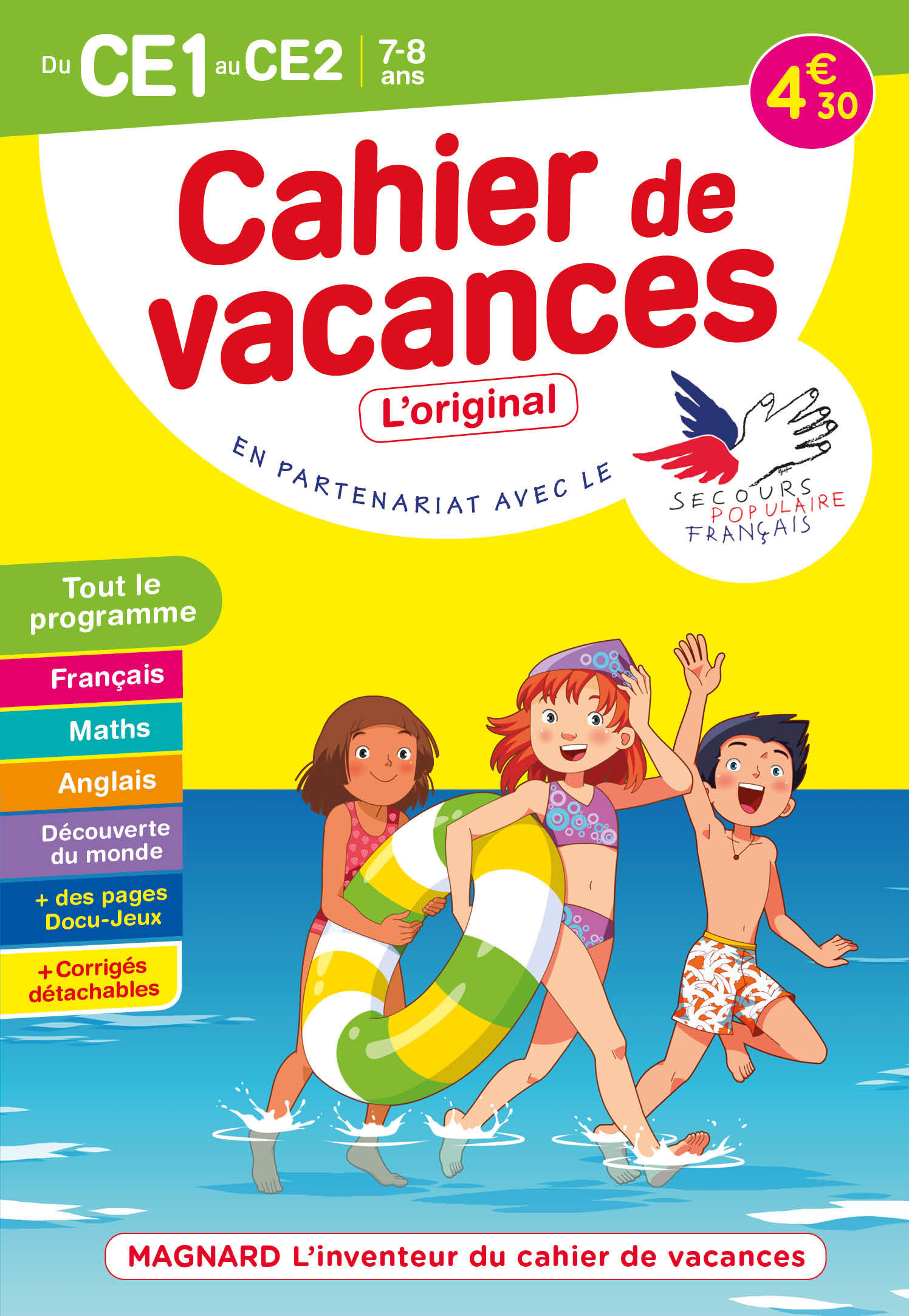 Cahier de vacances 2022, du CE1 vers le CE2 7-8 ans - Bernard Semenadisse, Christian Redouté - MAGNARD