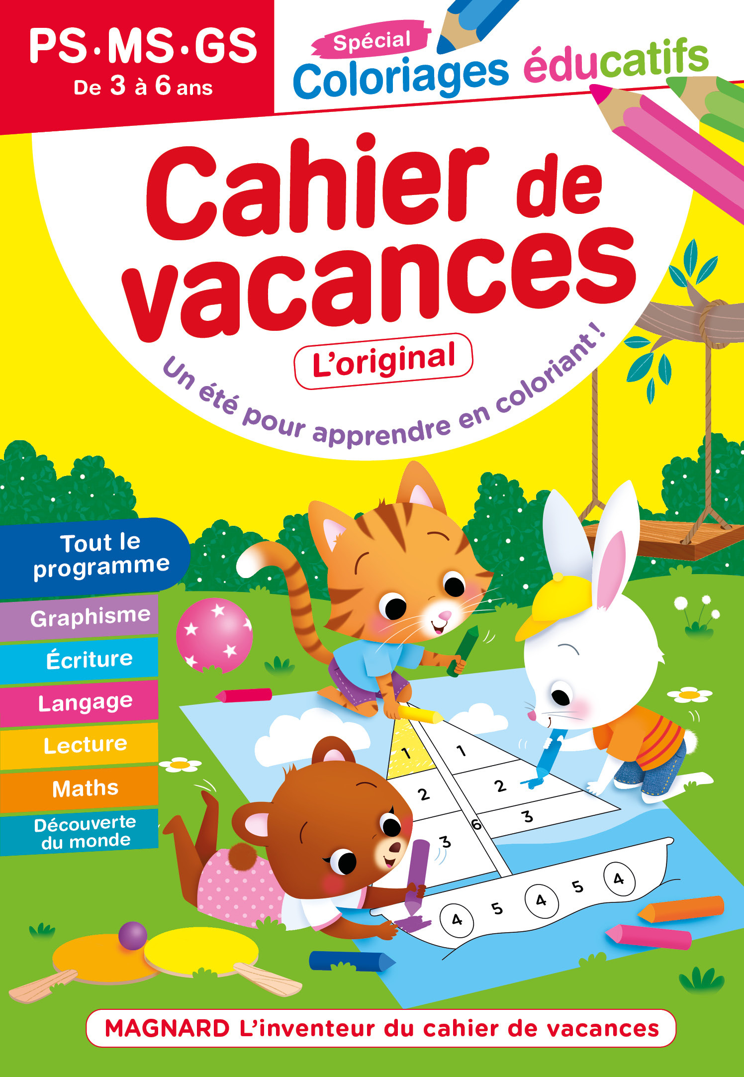 Cahier de vacances 2022, Coloriages éducatifs maternelle 3-6 ans - Aurélie Perrot - MAGNARD