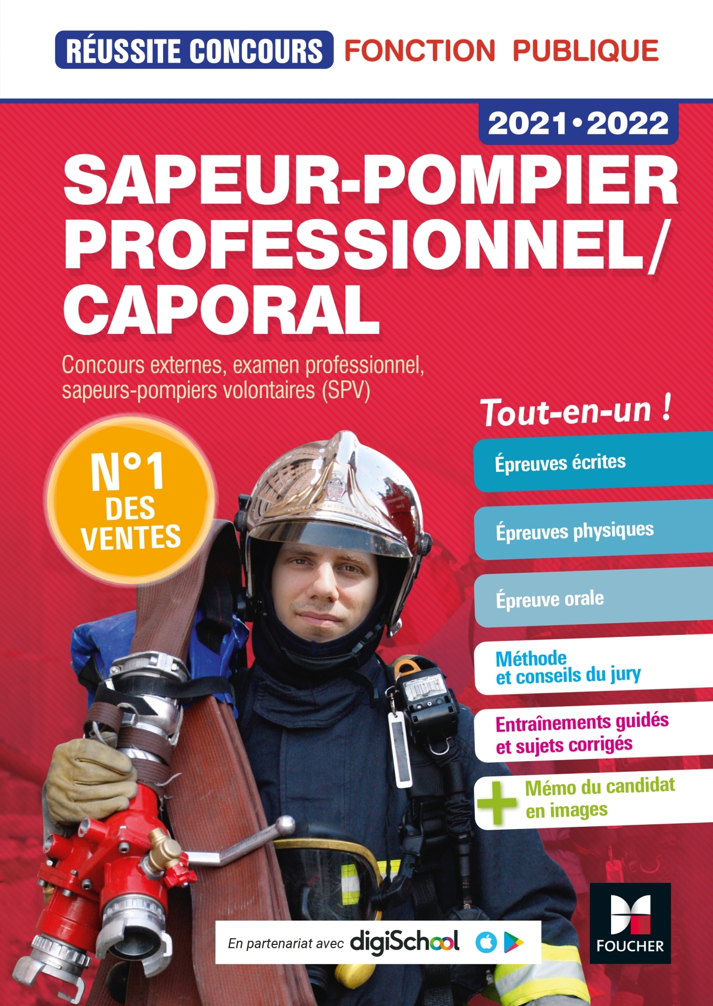 Réussite Concours Sapeur-pompier professionnel/caporal - 2021-2022 - Joël François, Anne Ducastel, Denise Laurent, Véronique Saunier, Alan Eche - FOUCHER