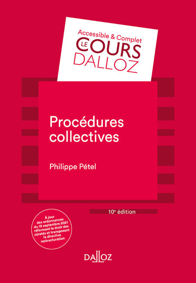 Procédures collectives. 10e éd. - Philippe Pétel - DALLOZ