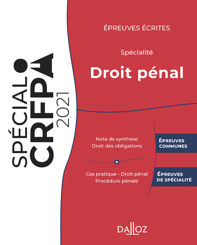 Épreuves écrites du CRFPA - Spécialité Droit pénal - Édition 2020 - Jérémie Dilmi, Nicolas Kilgus, Thibault Ravel (de) d'Esclapon, Thibault de Ravel d'Esclapon - DALLOZ