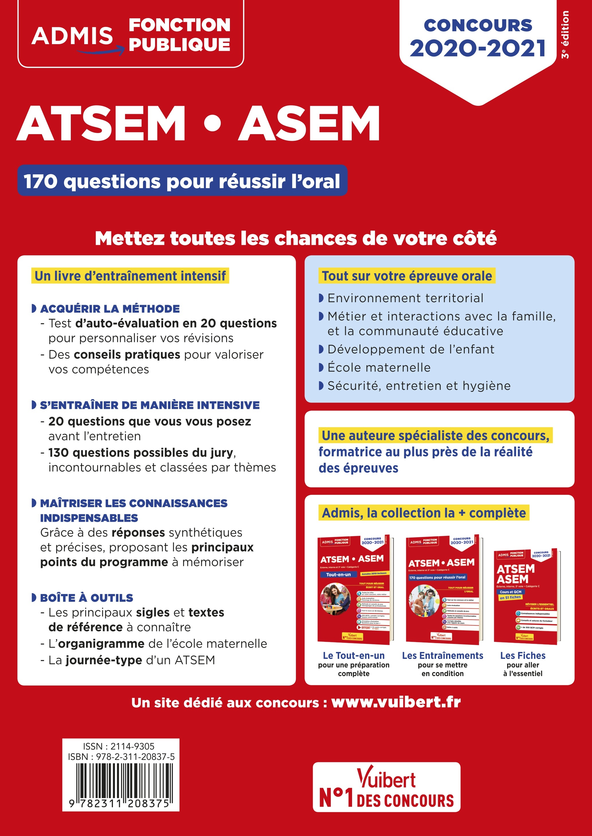 Concours ATSEM et ASEM - Catégorie C - 170 questions pour réussir l'oral - Élodie Laplace - VUIBERT